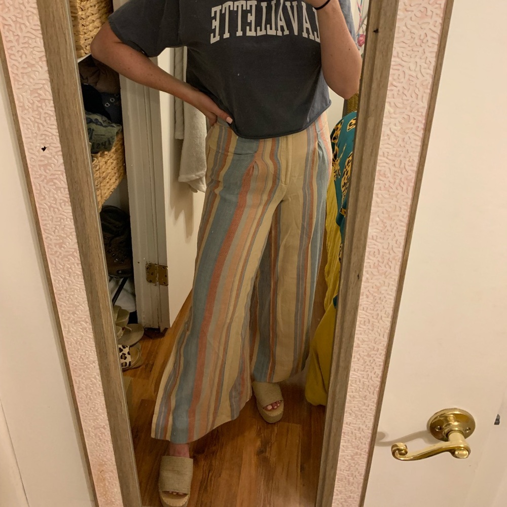 Anthropologie Rainbow Wide Leg Pants